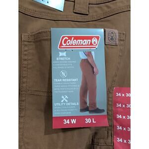 Coleman Men's Canvas Utility Pant Copper Size 34x30